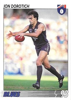 1993 Select AFL #156 Jon Dorotich Front